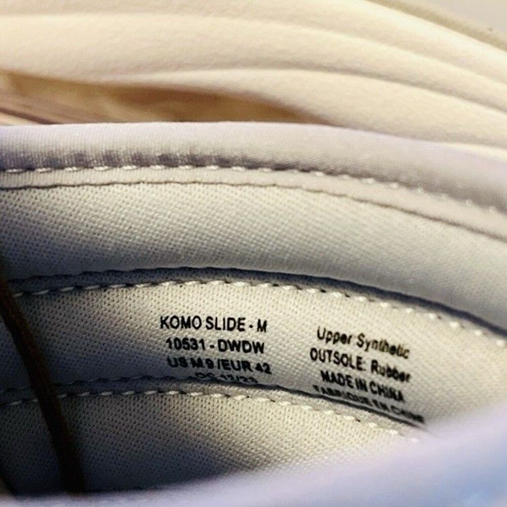 Olukai Komo Slide Men's 9 Sandals‎ Mist Grey White Lightweight 10531-DWDW Padded - Picture 6 of 7